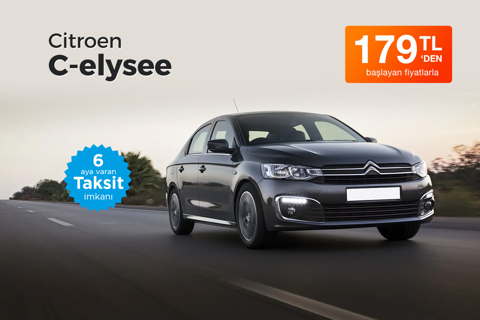 Citroen C-Elysee Dizel Araç Kiralama Fırsatı