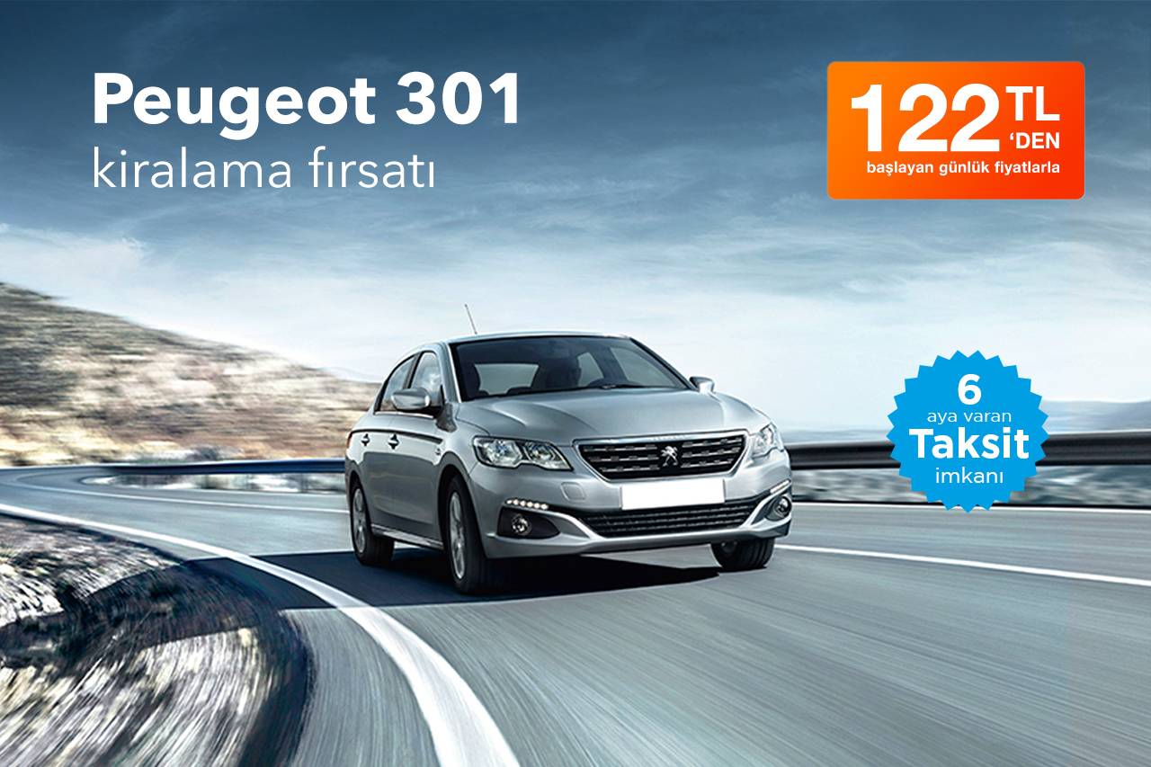 Araç Kiralamada Peugeot 301 Fırsatı